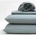 thumbnail image 1 of Mayberry Home 400 Thread Count Sateen Sheet Set 100% Organic Cotton-GOTS Certified-Oeko-TEX Certified - Fitted Sheet, Flat Sheet, 2 Pillowcases-Best Organic Sheet Set (Mysterious Sage, King), 1 of 9