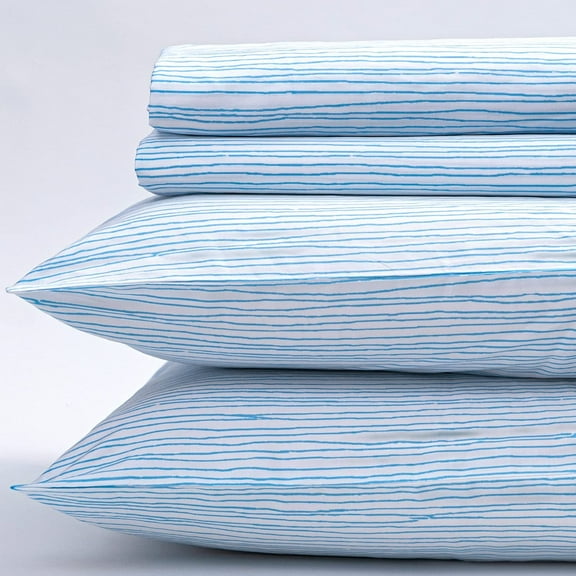 Mayberry Home 400 Thread Count Sateen Sheet Set 100% Organic Cotton-GOTS Certified Oeko TEX Certified - Fitted Sheet, Flat Sheet, 2 Pillowcases-Best Organic Sheet Set (Lake Norman, Full)