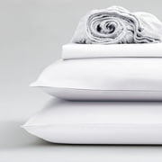 Mayberry Home 400 Thread Count Sateen Sheet Set 100% Organic Cotton-GOTS Certified- Oeko -TEX Certified - Fitted Sheet, Flat Sheet, 2 Pillowcases-Best Organic Sheet Set Classic White, Full