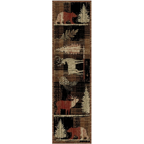 Mayberry Rug Hearthside Roaming Freely Lodge Area Rug 2'3"x7'7" 8' Runner