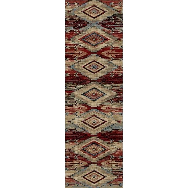 Broken Bow Multicolor Synthetic Stain-Resistant Area Rug, 2'3" x 7'7"