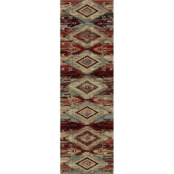 Mayberry Rug AD8980 2X8 2 ft. 3 in. x 7 ft. 7 in. American Destination Broken Bow Area Rug, Multi Color