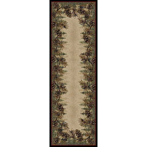Mayberry Rug AD3823 2X8 2 ft. 3 in. x 7 ft. 7 in. American Destination Mount Le Conte Area Rug, Multi Color