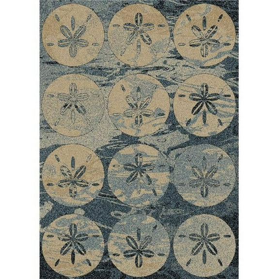 Mayberry Rug 2 x 4 ft. American Destination Sand Harbour Area Rug, Blue