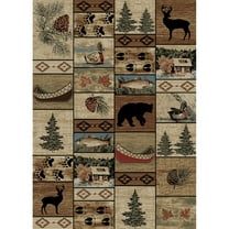Mayberry Rug AD6578 5X8 5 ft. 3 in. x 7 ft. 3 in. American Destination Mountain Solitude Area Rug, Multi Color