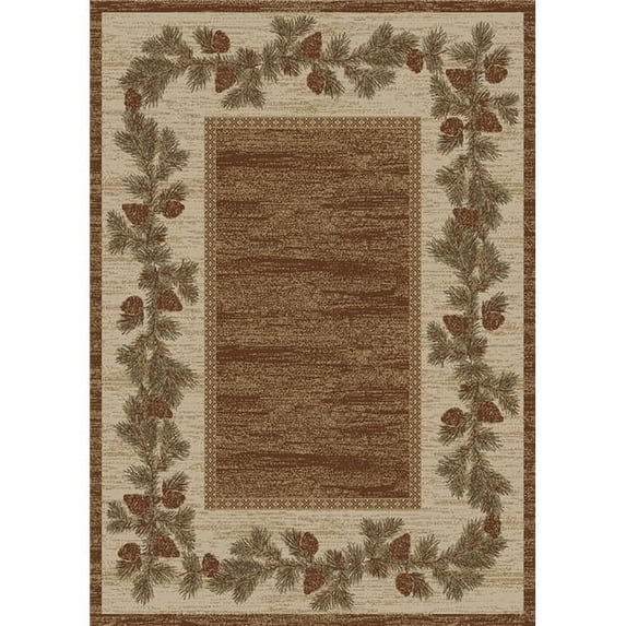 Mayberry Rug 5 ft. 3 in. x 7 ft. 3 in. Hearthside Mountain View Area Rug - Brown