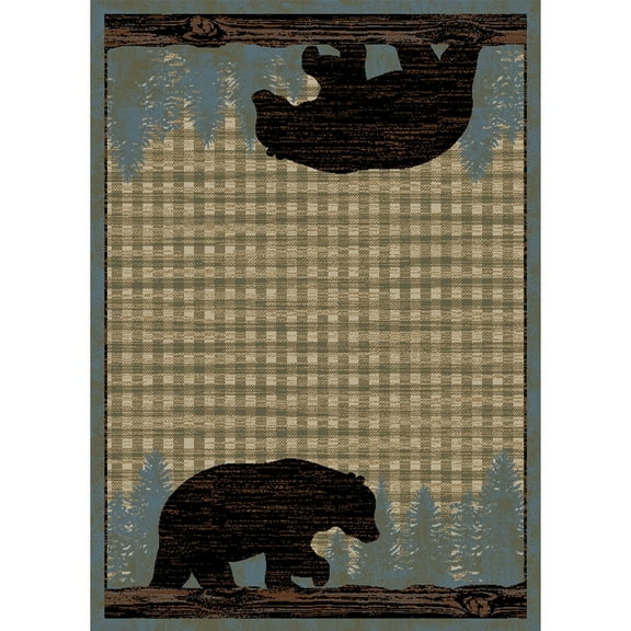 Mayberry Rug AD2066 5X8 5 ft. 3 in. x 7 ft. 3 in. American Destination Ashland Area Rug, Blue