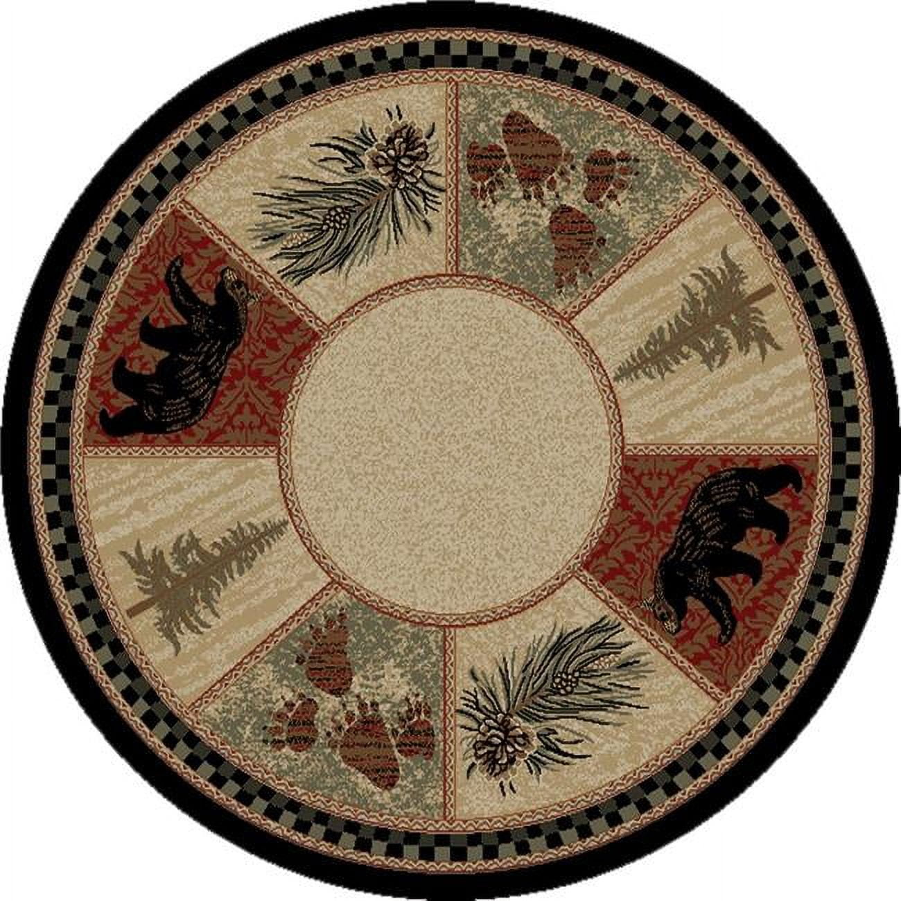 Mayberry Rug AD3793 8RD 7 ft. 10 in. x 7 ft. 10 in. Round American ...