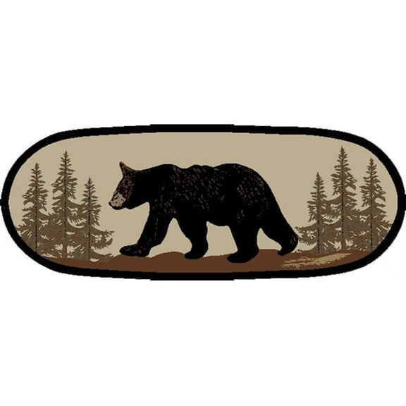 Mayberry Rug AD3873 2X5 26 x 63 in. Oval American Destination Area Rug, Bearwalk