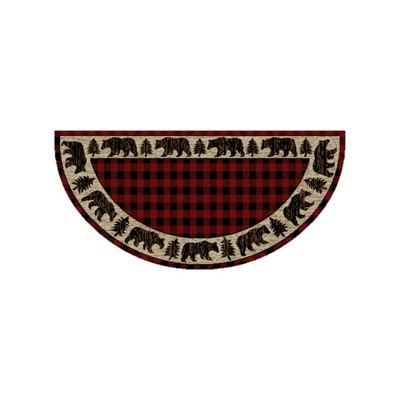 Mayberry Rug AD6180 2X4WD 2 ft. x 3 ft. 8 in. Wedge American Destination Trailing Edge Area Rug, Red