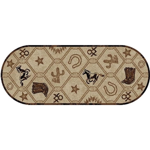 Mayberry Rug AD6402 2X5OV 2 ft. 2 in. x 5 ft. 3 in. Sandy Fork Oval Area Rug, Antique