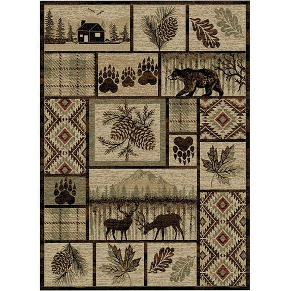 Mayberry Rug AD6451 2X4 2 ft. 3 in. x 3 ft. 3 in. Keystone Rectangle Area Rug, Multi Color