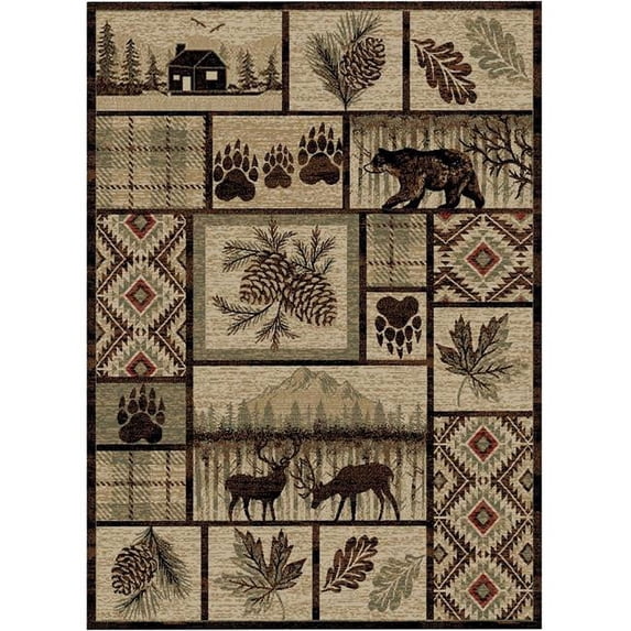 Mayberry Rug AD6451 8X10 7 ft. 10 in. x 9 ft. 10 in. Keystone Rectangle Area Rug, Multi Color