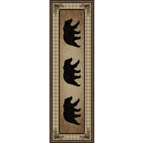 Mayberry Rug AD6681 2X8 2 ft. 3 in. x 7 ft. 7 in. Townsend Rectangle Area Rug, Brown