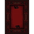 thumbnail image 1 of Mayberry Rug AD6690 4X6 3 ft. 11 in. x 5 ft. 3 in. American Destination Woodlands Plaid Area Rug, Red, 1 of 2