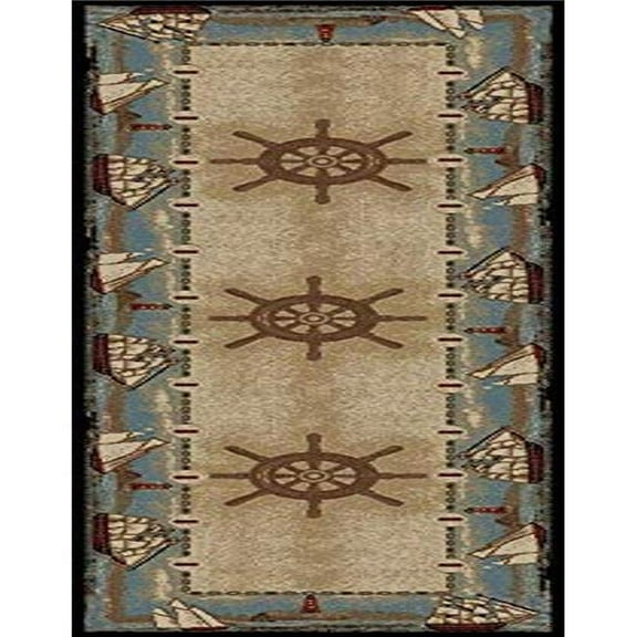 Mayberry Rug AD6723 2X8 2 ft. 3 in. x 7 ft. 7 in. American Destination Key West Area Rug, Multi Color