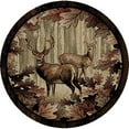 thumbnail image 1 of Mayberry Rug AD6868 8RD 7 ft. 10 in. x 7 ft. 10 in. Round American Destination Whitetail Woods Area Rug, Multi Color, 1 of 1