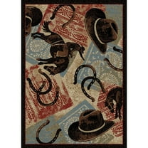 Mayberry Rugs American Destination Lodge Western Cowboy Area Rug 2'3"x3'3" 2' x 3'