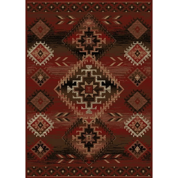 Mayberry Rug AD9450 2X4 2 x 4 ft. American Destination Phoenix Area Rug, Red