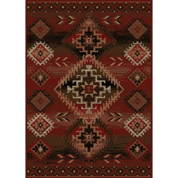 Mayberry Rug AD9450 2X4 2 x 4 ft. American Destination Phoenix Area Rug, Red