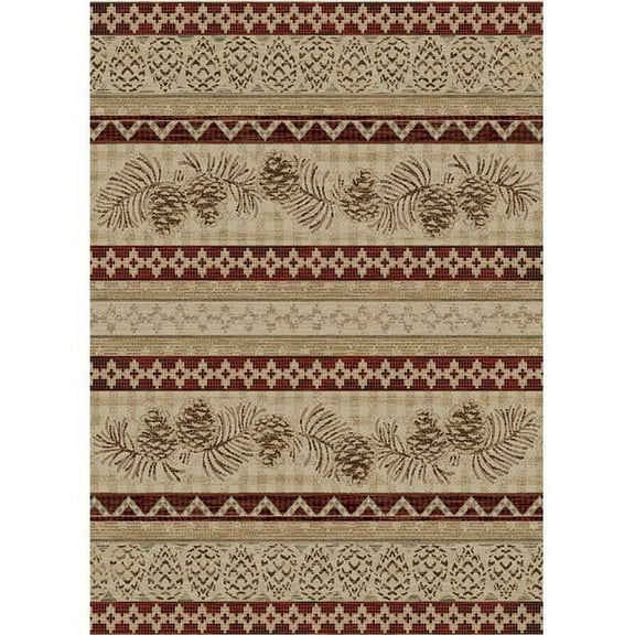 Mayberry Rug AD9601 5X8 5 ft. 3 in. x 7 ft. 3 in. American Destination Pineview Area Rug, Antique