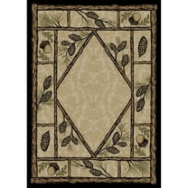 Mayberry Rug American Destination Brasstown Bald Pine Cone Area Rug 7'10" x 9'10" 8' x 10' Indoor