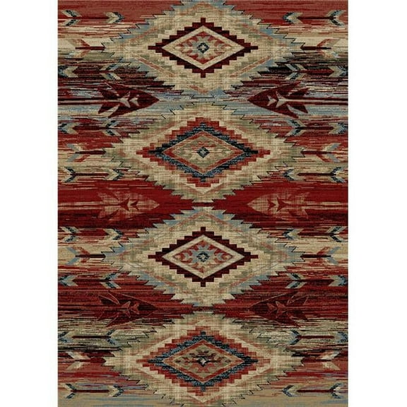 Mayberry Rug American Destination Broken Bow Southwest Lodge Area Rug Multi 7'10"x9'10" 8' x 10'