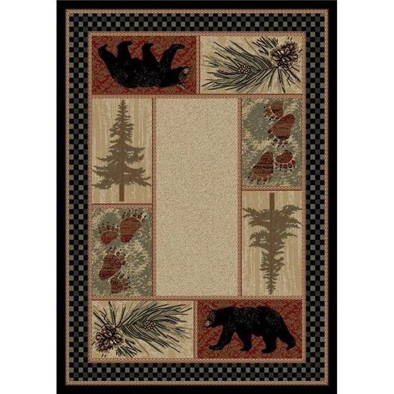 Mayberry Rug American Destination Cades Cove Lodge Area Rug 3'11" x 5'3" 4' x 6' Rectangle