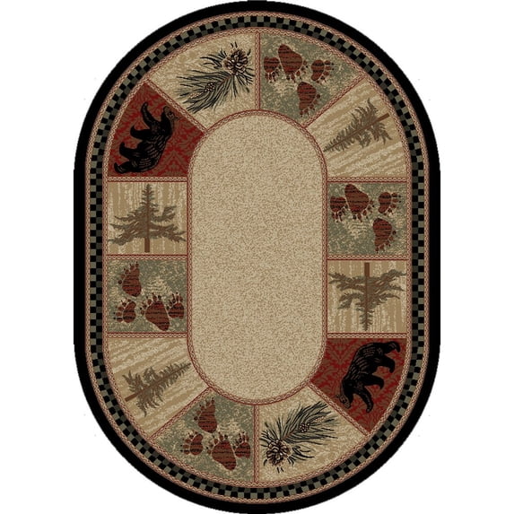 Mayberry Rug American Destination Cades Cove Lodge Area Rug 7'10" x 9'10" Oval 8' x 10' Oval