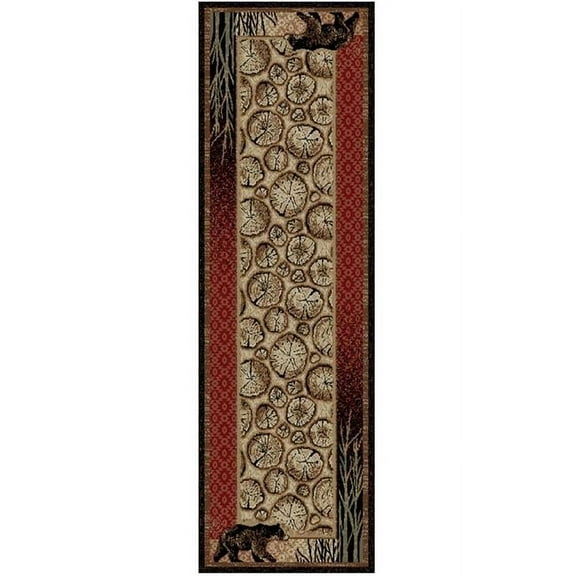 Mayberry Rug American Destination Red Creek Multi Lodge Area Rug 2'3"x7'7" 8' Runner
