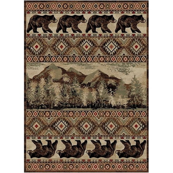 Mayberry Rug American Destination Sunset Gap Multi Lodge Area Rug 2'3"x3'3"