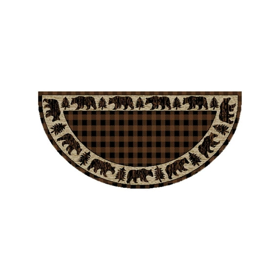 Mayberry Rug American Destination Trailing Edge Lodge Area Rug Brown 2'x3'8" 2' x 3' Hearth