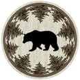 thumbnail image 1 of Mayberry Rug Axel Tranquil Bear Rustic Lodge Ivory Area Rug 7'10" Round 8' Round Round, 1 of 3