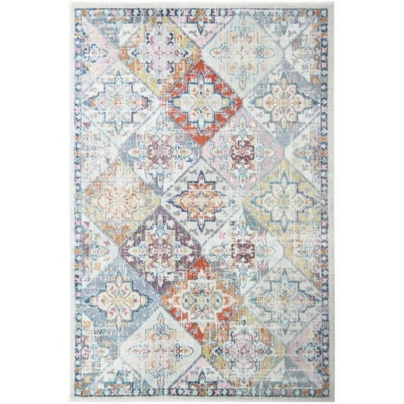 Mayberry Rug BC9346 5X8 5 ft. 3 in. x 7 ft. 3 in. Barcelona Porcelain Area Rug, Multi Color