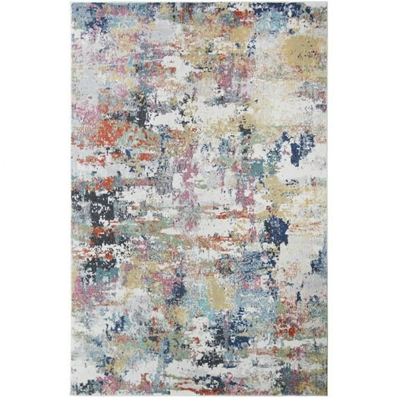 Mayberry Rug BC9356 5X8 5 ft. 3 in. x 7 ft. 3 in. Barcelona Canvas Area Rug, Multi Color