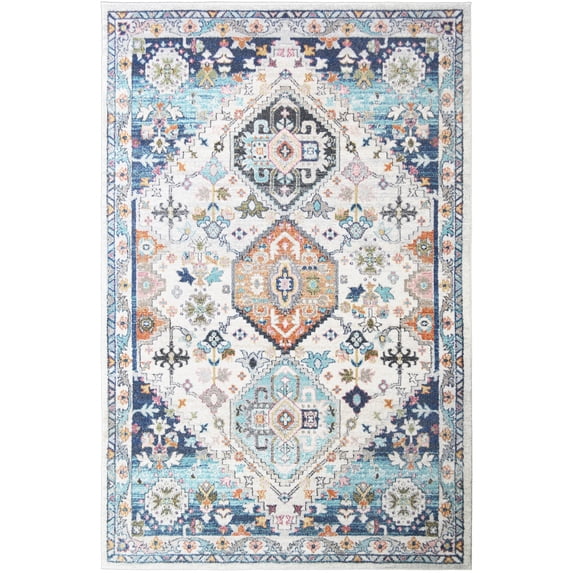Mayberry Rug BC9362 5X8 5 ft. 3 in. x 7 ft. 3 in. Barcelona Seville Area Rug, Ivory