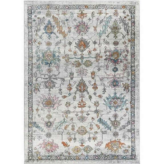Mayberry Rug BC9792 5X8 5 ft. 3 in. x 7 ft. 3 in. Barcelona Lucia Area Rug, Ivory