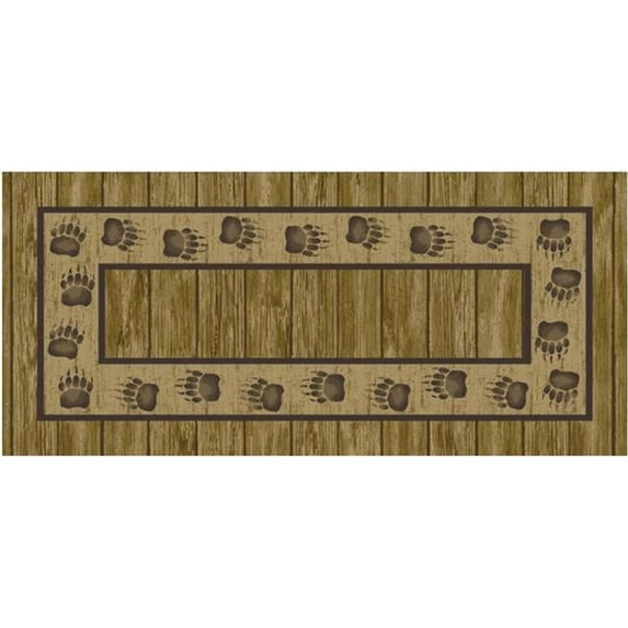 Mayberry Rug CC20732 20X44 20 x 44 in. Trackside Nylon Rectangle Area Rug, Brown