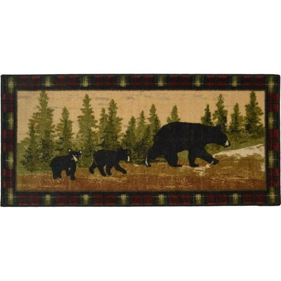 Mayberry Rug CC5270 20X44 20 x 44 in. Cozy Cabin Following Mama Printed Nylon Kitchen Mat & Rug