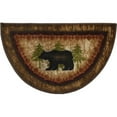 thumbnail image 1 of Mayberry Rug CC5276 19X31 19 x 31 in. Cozy Cabin Birch Bear Printed Nylon Kitchen Mat & Rug, Brown, 1 of 5