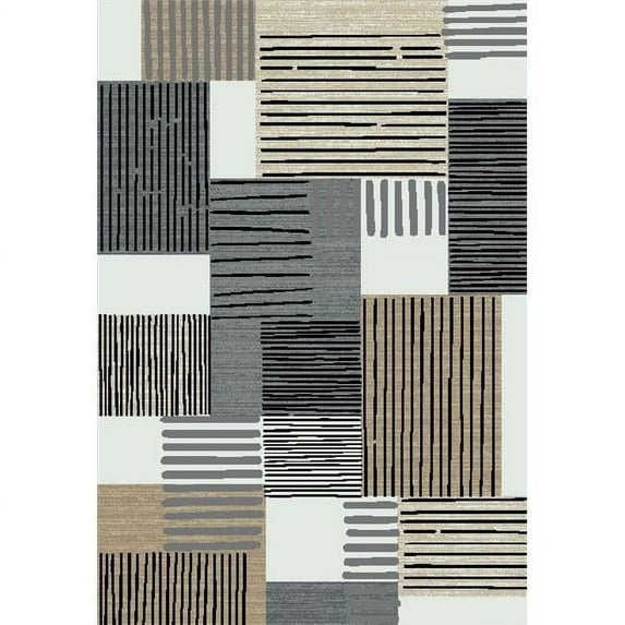 Mayberry Rugs Montage Multi Abstract Area Rug 5'3" x 7'3" 5' x 8'