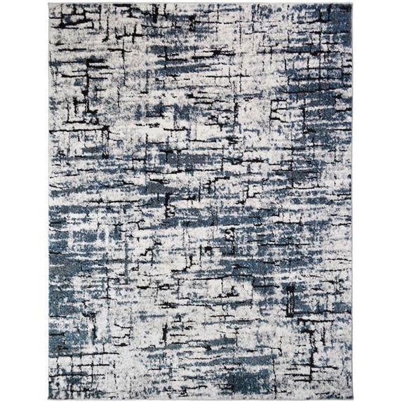 Mayberry Rug DN8956 8X10 7 ft. 10 in. x 9 ft. 10 in. Denver Iliad Area Rug, Blue