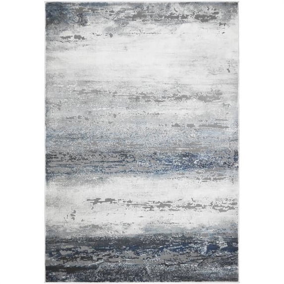 Mayberry Rug EV8676 8X10 7 ft. 10 in. x 9 ft. 10 in. Everest Nova Area Rug, Blue