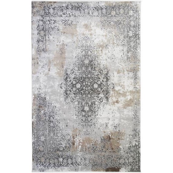 Mayberry Rug EV8881 8X10 7 ft. 10 in. x 9 ft. 10 in. Everest Olympia Area Rug, Gold