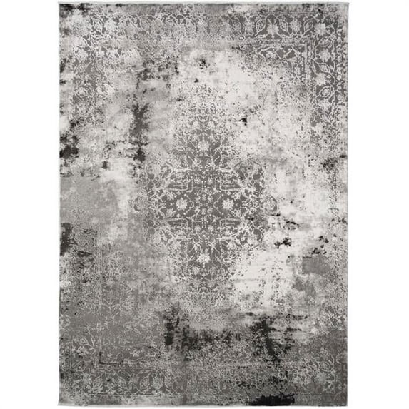 Mayberry Rug EV8886 8X10 7 ft. 10 in. x 9 ft. 10 in. Everest Olympia Area Rug, Gray