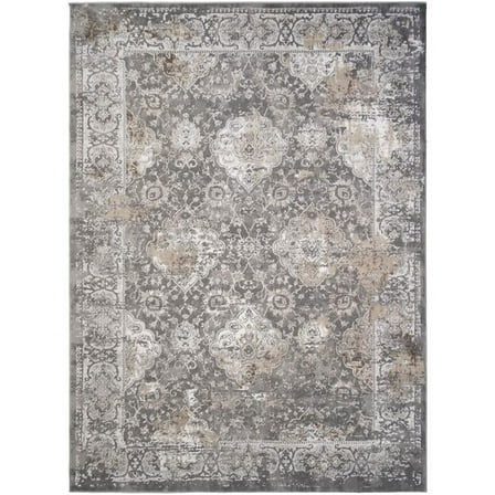 Mayberry Rug EV8906 5X8 5 ft. 3 in. x 7 ft. 3 in. Everest Brooklyn Area Rug, Gray