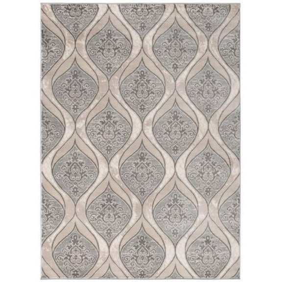 Mayberry Rug GAL7421 5X8 5 ft. 3 in. x 7 ft. 3 in. Galleria Aurora Area Rug, Gray