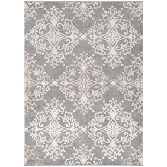 Mayberry Rug GAL7456 5X8 5 ft. 3 in. x 7 ft. 3 in. Galleria Monica Area Rug, Gray