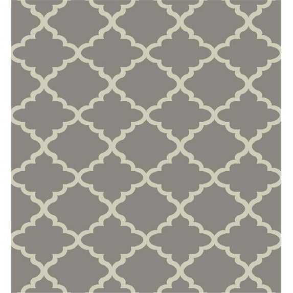 Mayberry Rug HOB8146 5X8 5 x 7 ft. Home Basics Trellis Area Rug, Gray