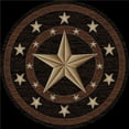 thumbnail image 1 of Mayberry Rug HS3683 8RD 7 ft. 10 in. x 7 ft. 10 in. Round Hearthside Western Star Ebony Area Rug, 1 of 1